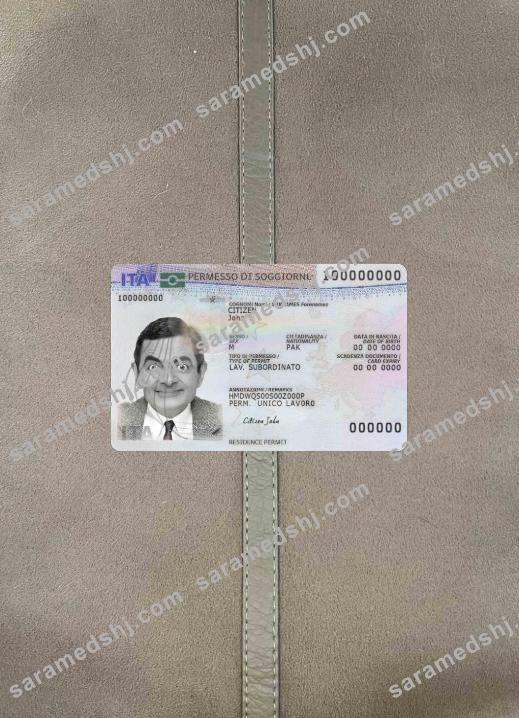 Italy residence permit new photolook FRONT